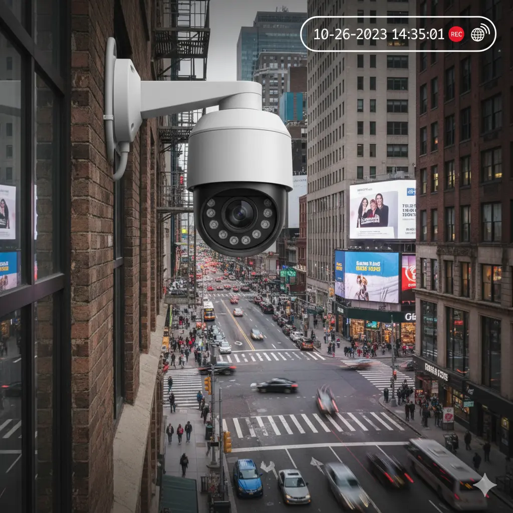 Image of a modern dome CCTV camera
